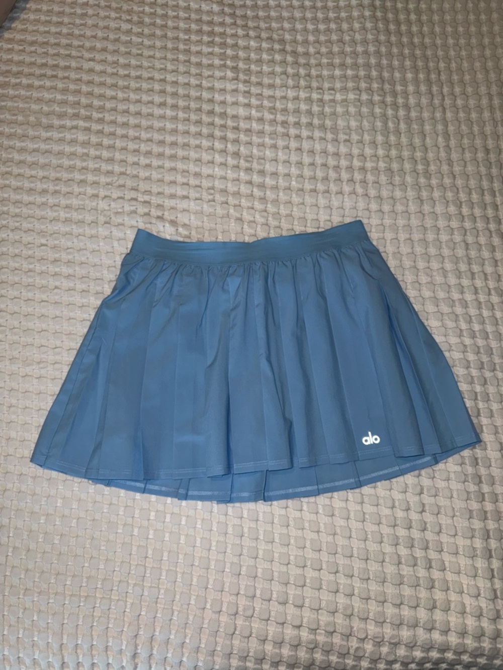 ALO Yoga Blue Pleated Tennis Skirt